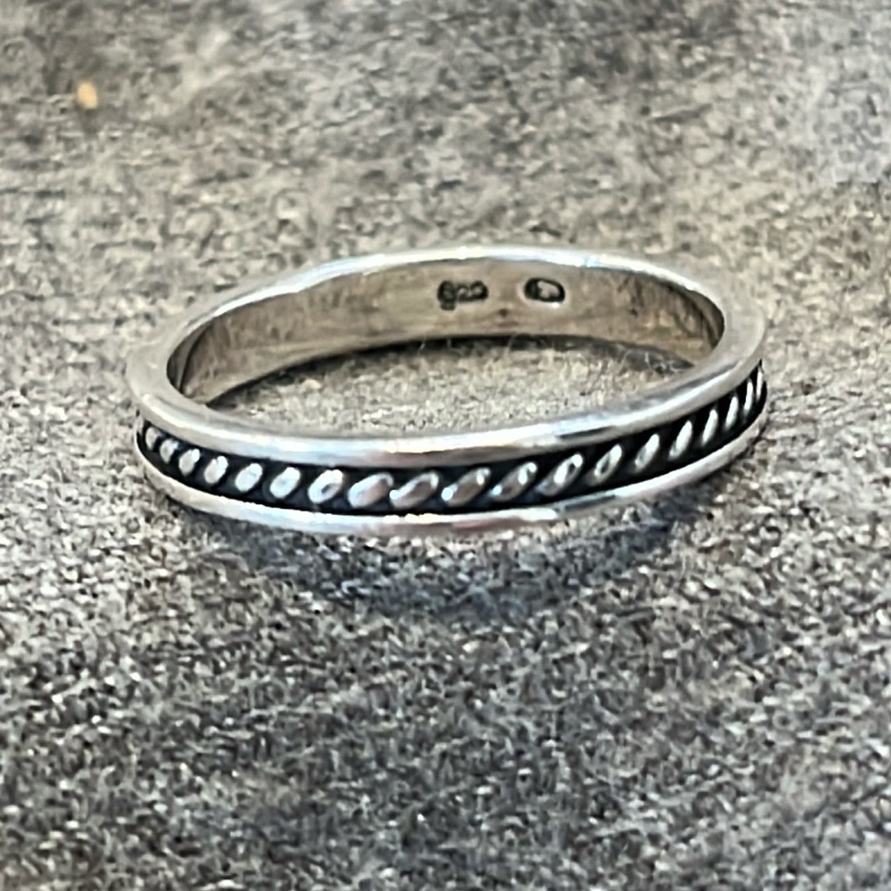 Sterling Stackable Band Ring-7 - image 1